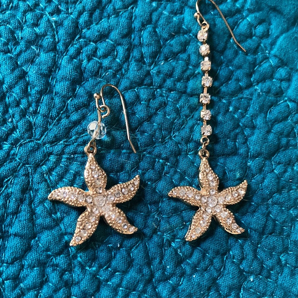 Crystal Starfish Earrings